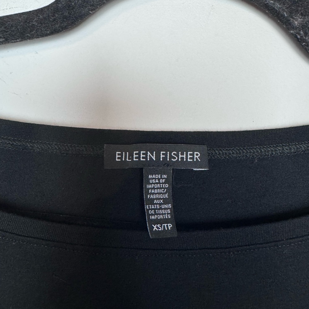 Eileen fisher jersey knit long sleeve boat neck top - Picture 3 of 5